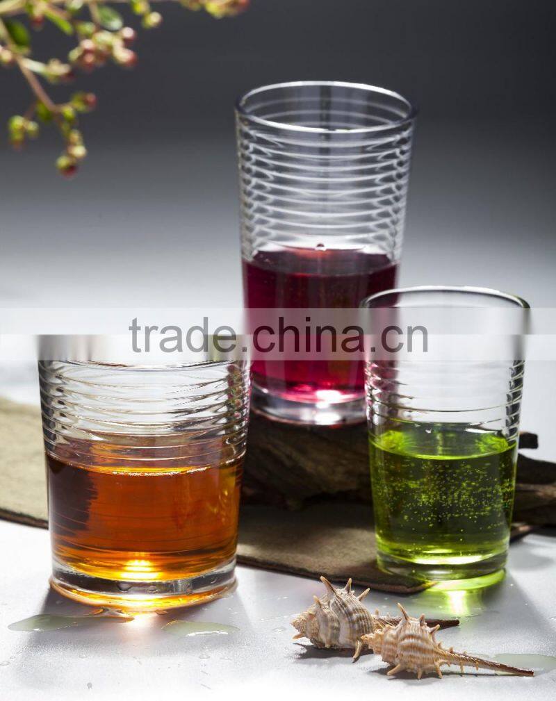 330ml clear glass cup for drinking