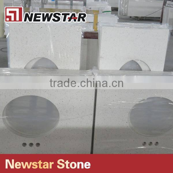 High quality sparkle white quartz small countertop