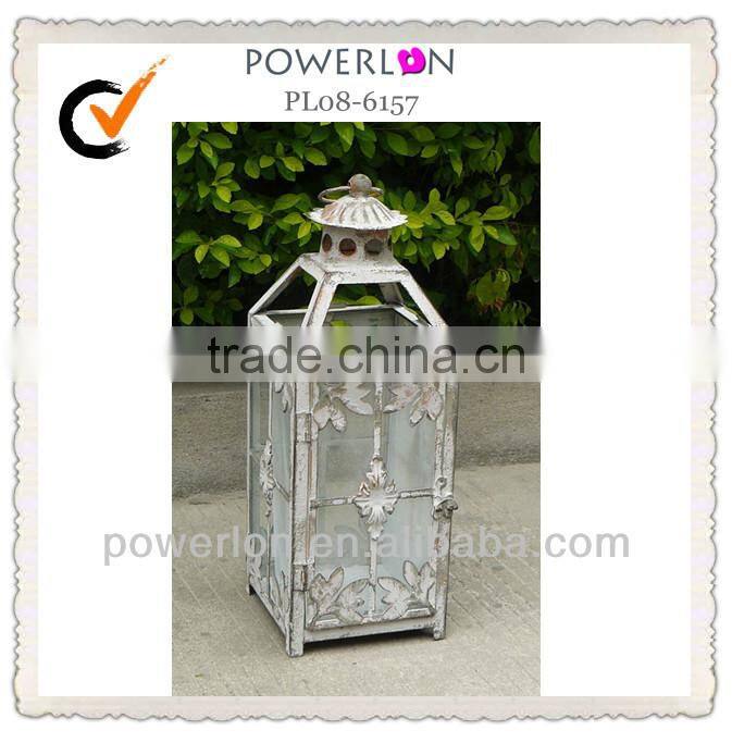 Distressed metal lantern decorate lantern candle lantern