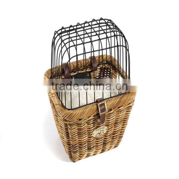 2014 Hot High Quality cheap wicker/willow dog bike basket