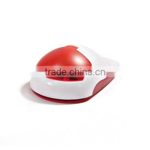 Plastic paper clip holder with keyboard cleaner