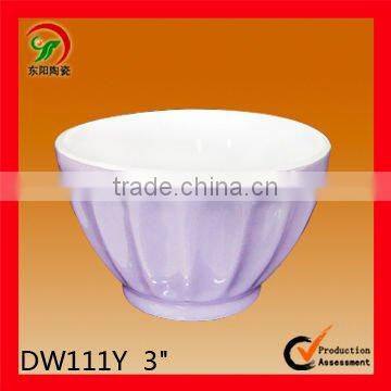Factory direct wholesale 3 Inch custom purple stoneware bowl