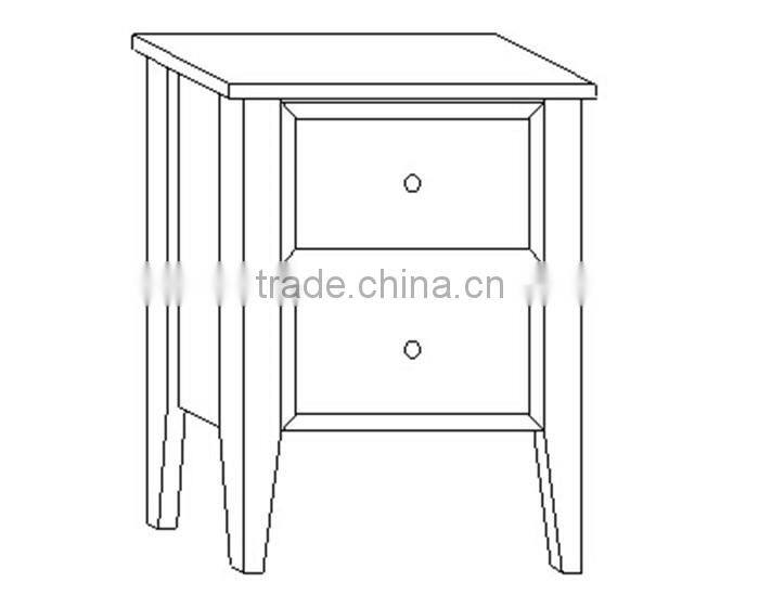 Wooden nightstand, bedside