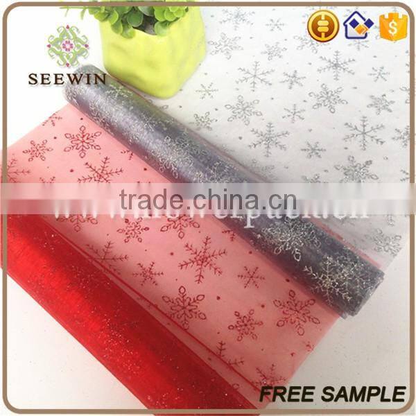 customized glittering nylon organza rolls