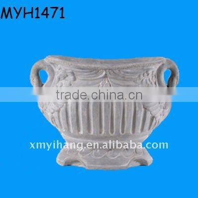 swan art white ceramic vase