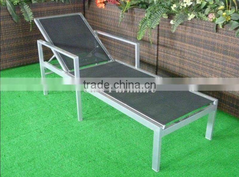 Sling beach sun lounger outdoor chaise lounge furniture chair
