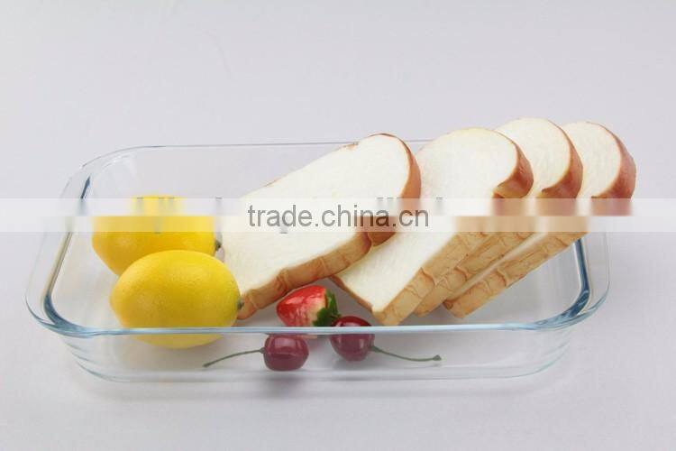 rectangle transparent glass baking dish plate for kitchen