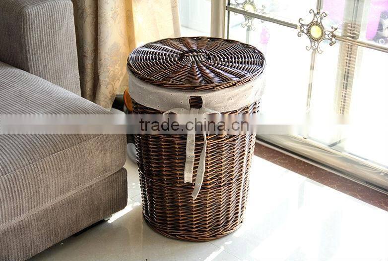 High quality boiled hot sale wicker laundry basket