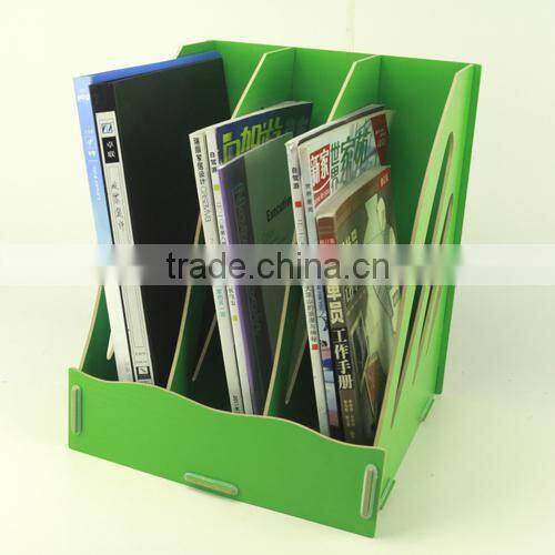 Cute DIY Wood Wooden File Shelf Magazine Book Holder Office Storage Box