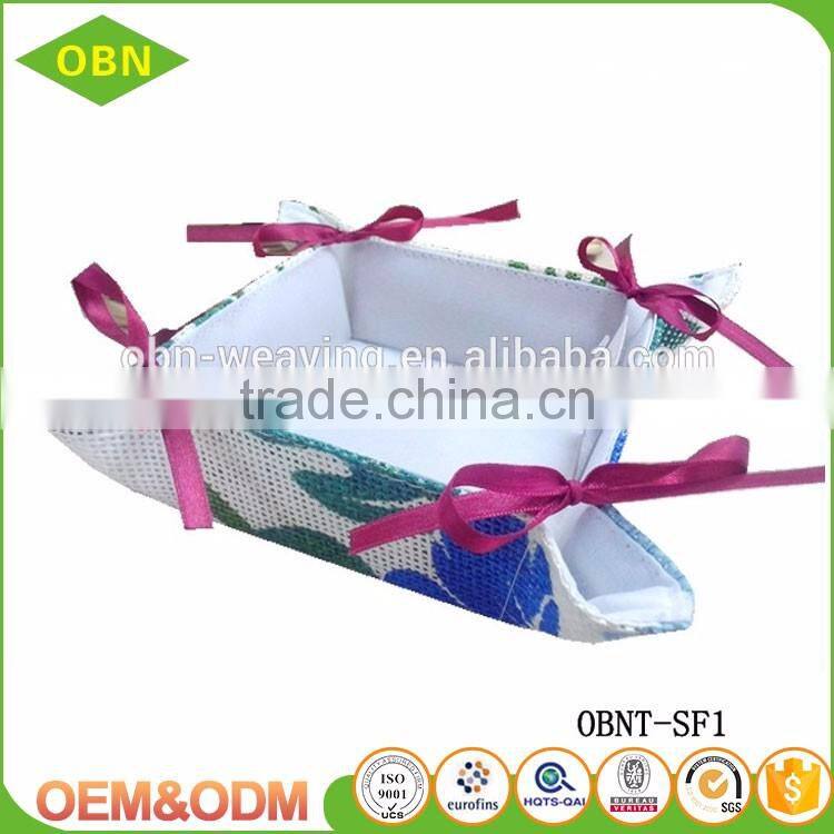 Fabric foldable bread basket