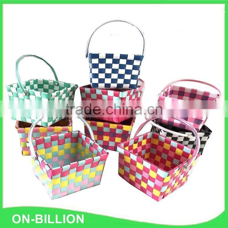 Plastic PP material colorful wholesale easter baskets