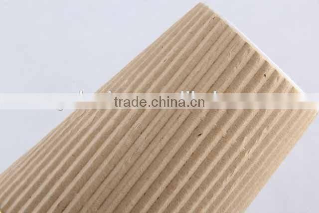 Disposable doubled-walled kraft paper cup ripple wall paper cup