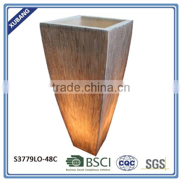 garden lighting planter, flower pot for outdoor decoration