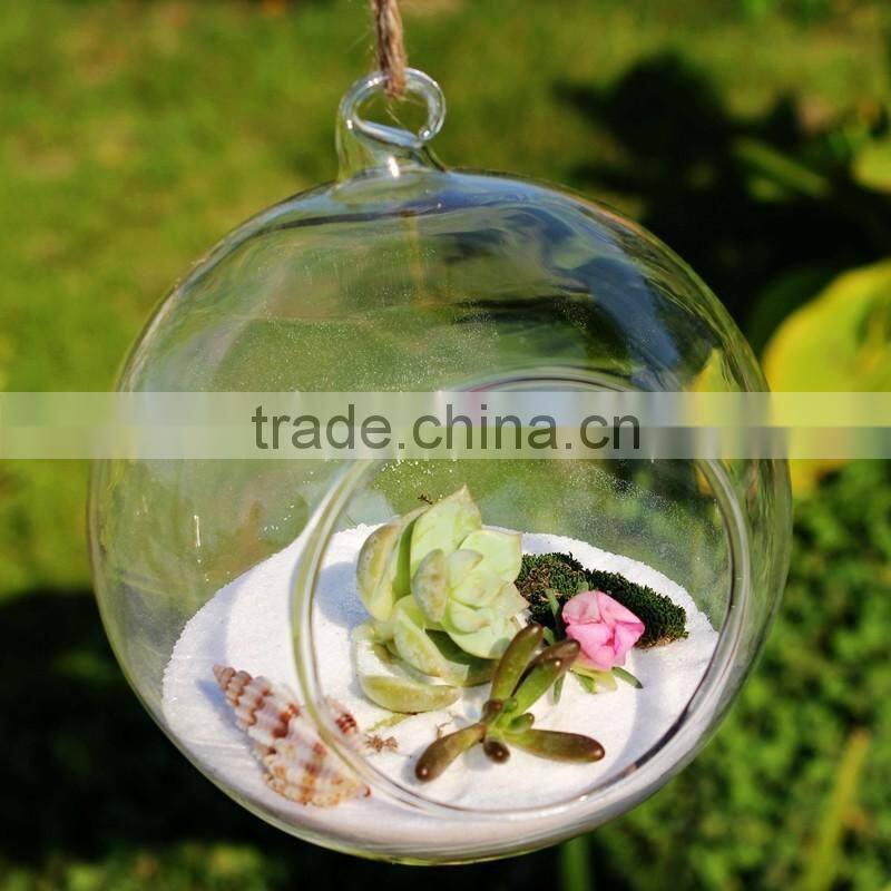 unique hanging crystal glass flower vases