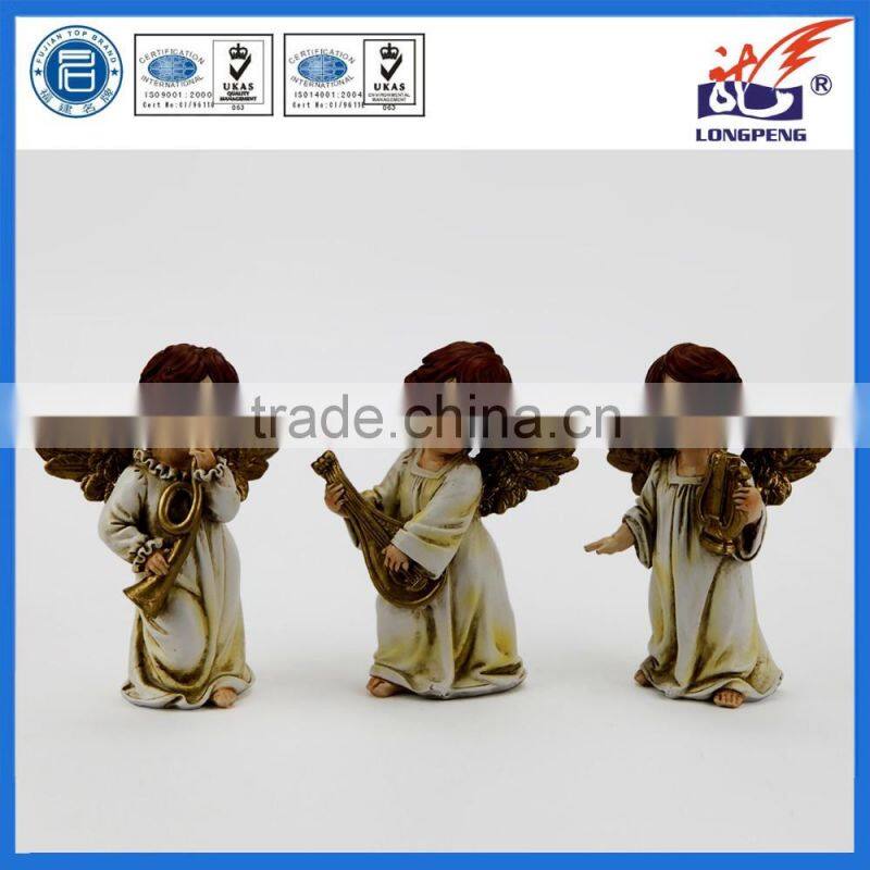 Resin Angel Playing Violin Christmas Ornament Cherubs Musicians