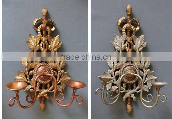 Living room home decoration candle holder wall metal