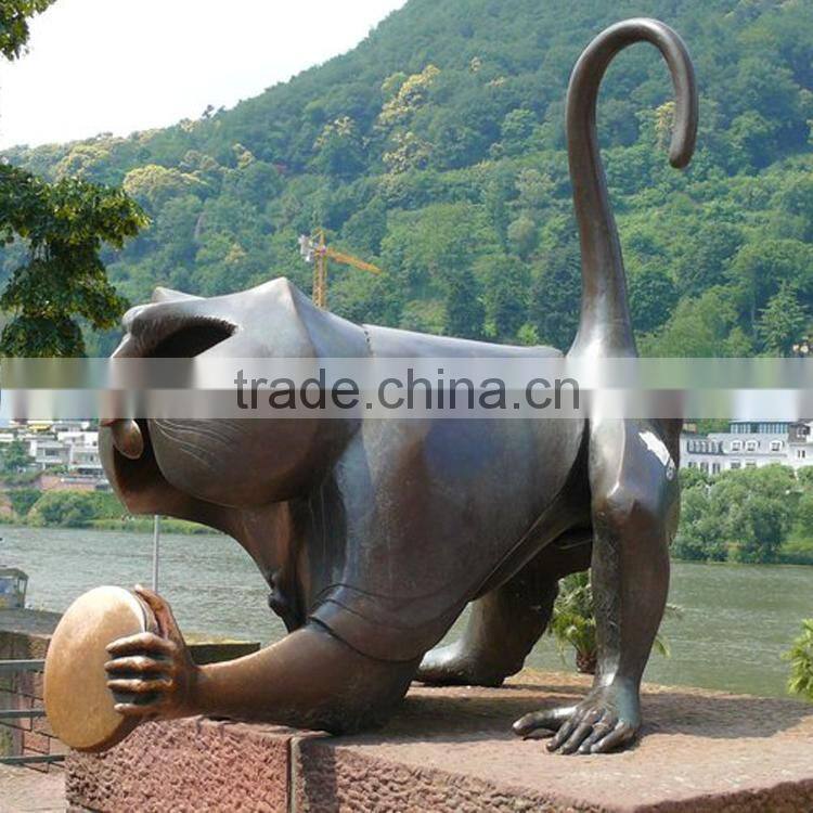 bronze foundry metal craft bronze monkey statues for garden