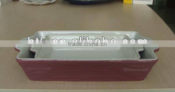 Ceramic Colorful Nice Oven Oblong Baking Tray