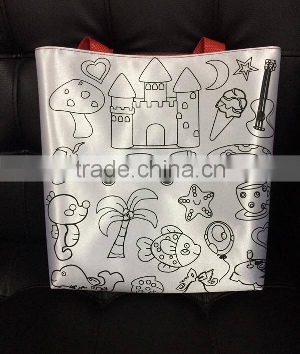 Animation style DIY schoolbag graffiti bag children Shoulder Bags