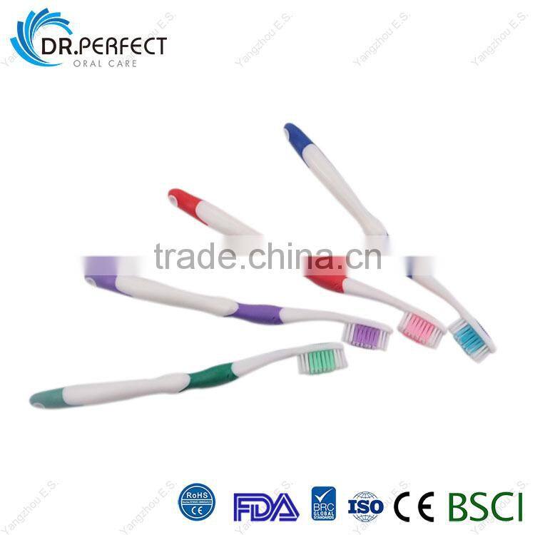 Adult Toothbrush Soft Rubber Handle Oral Care Toothbrush