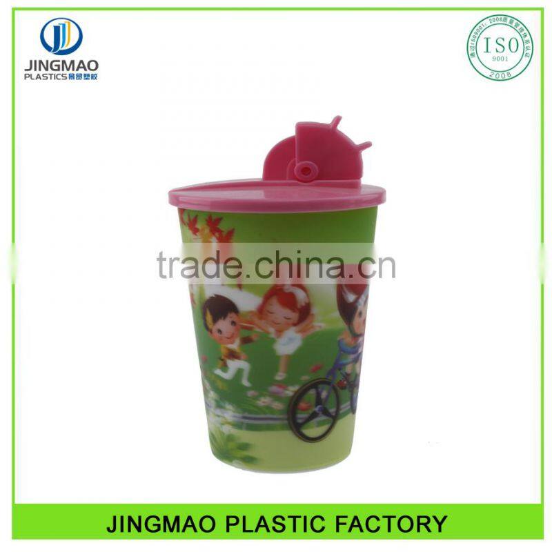 Customized LOGO 550ML Hotsale Plastic 3D Lenticular Cup With Straw