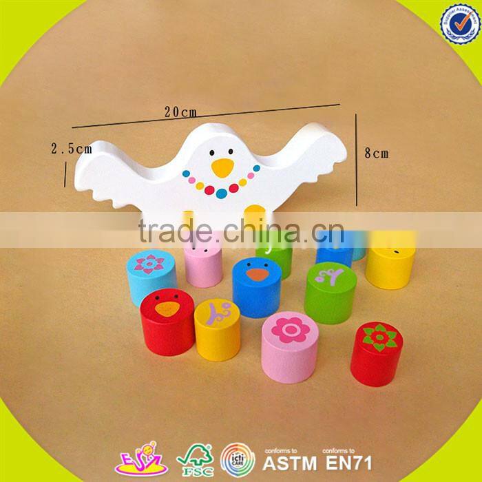 wholesale top sale wooden cube balance toy for kids cheap wooden cube balance toy DIY colorful wooden cube balance toy W11F048