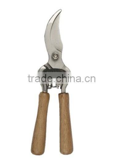 Professional bypass pruner / garden tool /garden shear with wooden handle