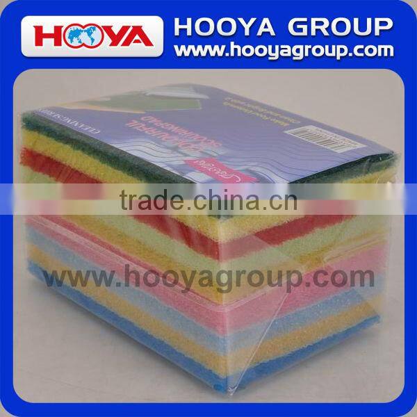 Cheap Custom Bulk 5pcs colorful sponge scouring pad