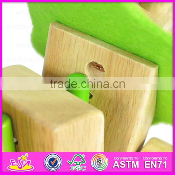 2015 Promotional toy Funny Kids Pull line dog toys,Wooden children pull string toy,High quality wooden pull animal toy W05B100