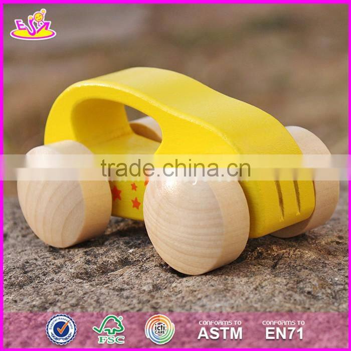 2017 New fashion funny 8 pieces toddlers small wooden cars W04A341