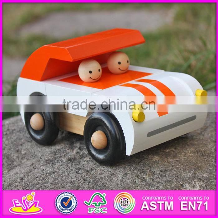 2016 new design kids funny wooden toy cars for boys W04A325