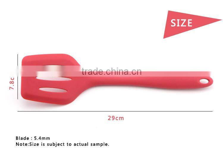 Heat Insulation Silicone Handle Slotted Spatula