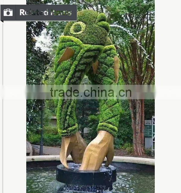 Artificial plastic grass animal topiary landscaping ornament for graden decoration