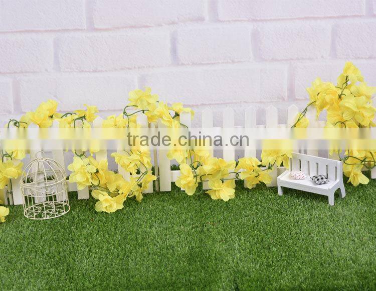 artificial hanging vine plant silk leaf garland