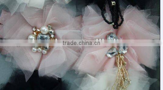 felt flower france hair clips