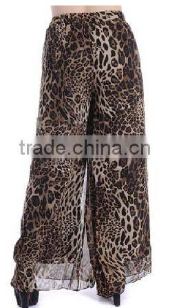 western stylish women's loose chiffon wide leg pants Long trousers