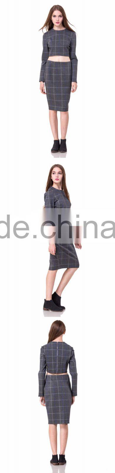 Domin fashion guangzhou factory alibaba ladies crop top sets