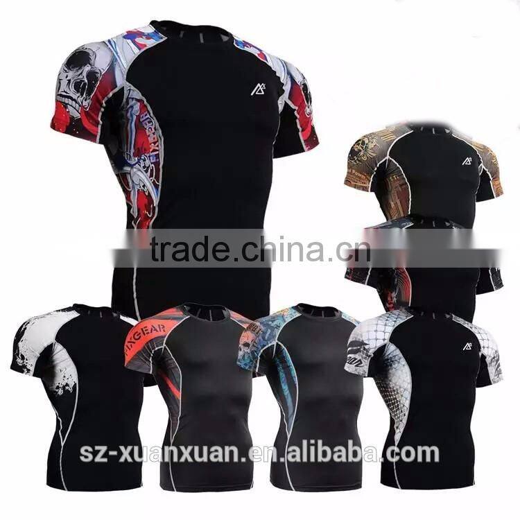 2016 Men sportsware running t-shirt short sleeve