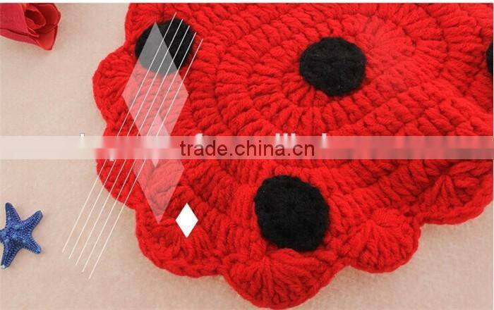 2016 unique new style animal shape baby knitting wool set headband costume photography props