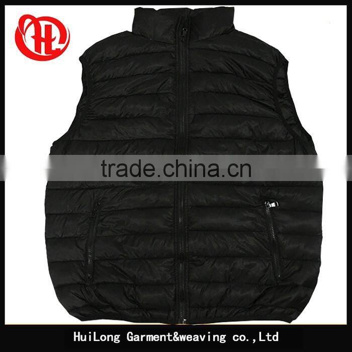Nylon fabric men winter waistcoats warm vest for men