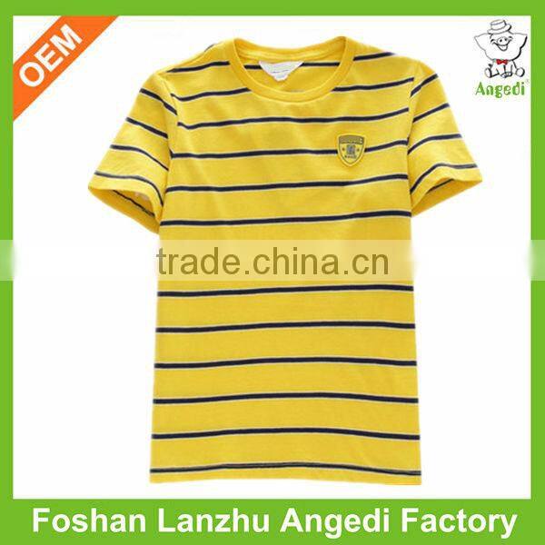 Wholesale used clothing bright color stripe t-shirt outlet factory