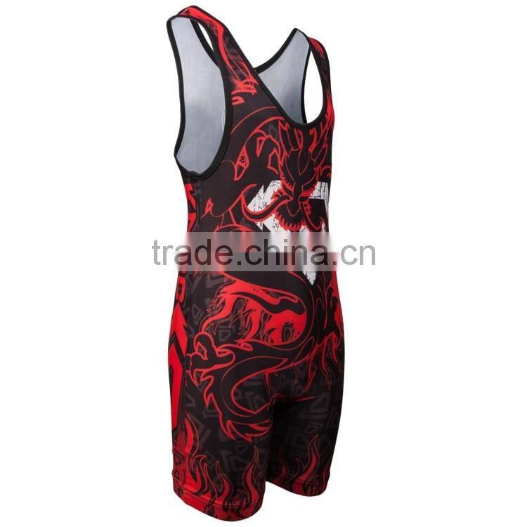 Adult and children Professionale sublimation wrestling singlets plus size
