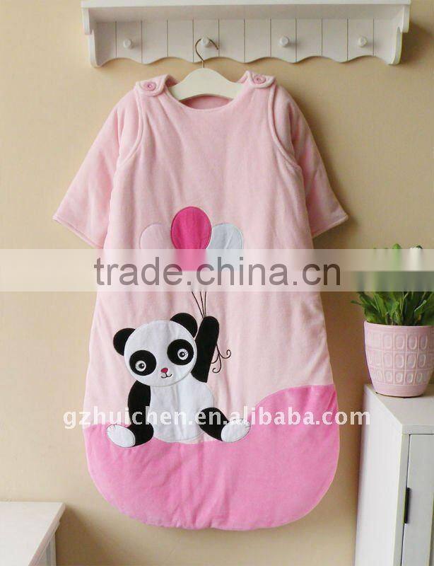 baby clothes cotton embroider sleeping bag two way use