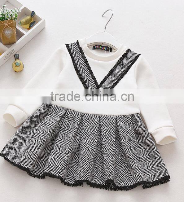 Hot sale 2-7 years old baby girl dress kids christmas winter long sleeve party dress