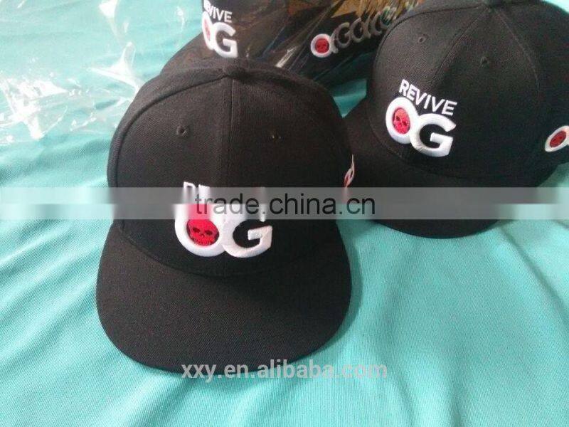 Cheap custom embroidery snapback caps wholesale no minimum