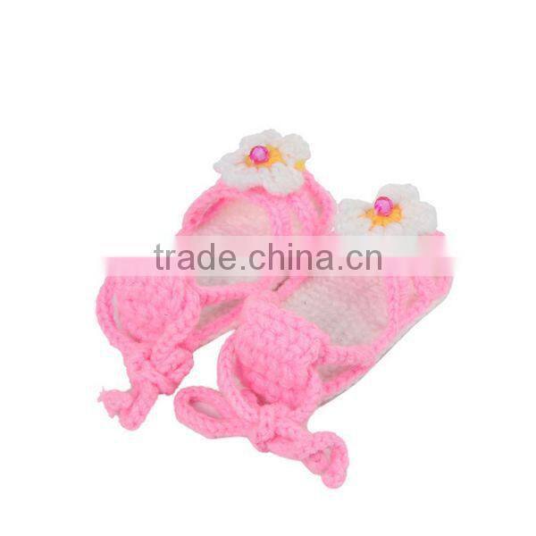 Summer Flower Free Pattern Crochet Knitting Shoes for Baby