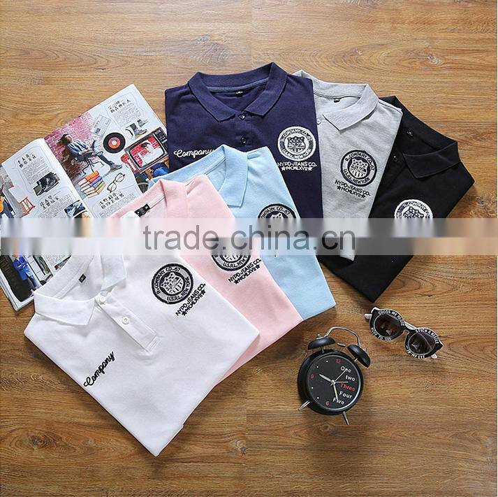 2016 new style high quality short sleeve men polo shirt 100% cotton