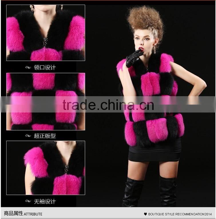 New 2016 Fashion Autumn Winter Coat Warm Women Fur coat Faux Fox Fur Vest High-Grade Jacket
