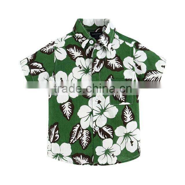 2017 Boys Summer Clothes new arrival fashion aloha shirt Hawaiian shirt floral shirt for boy