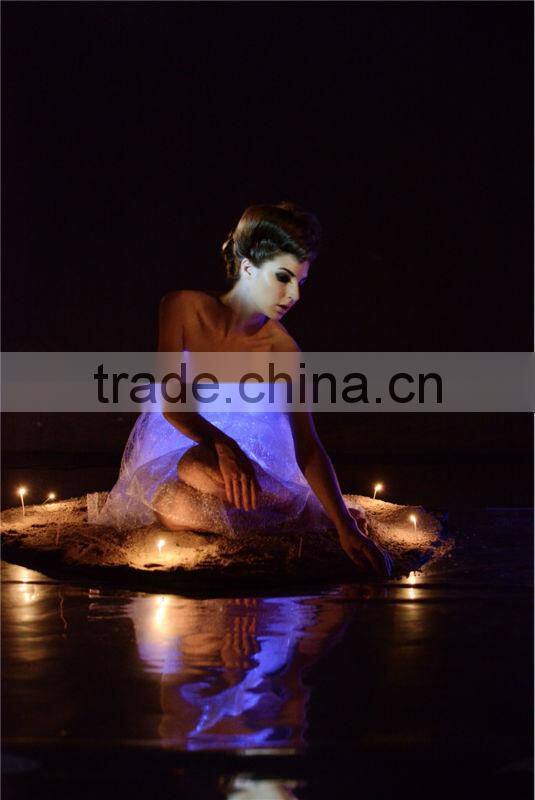 Led Light red and white girls ball gowns wedding dresses